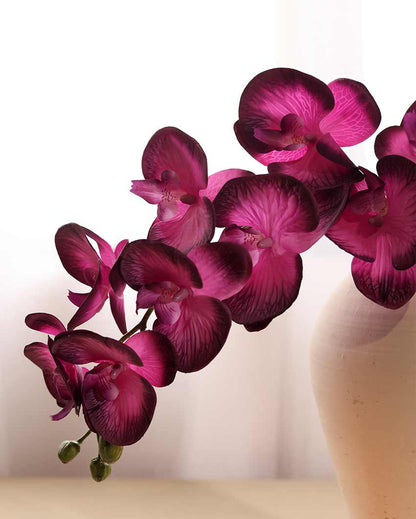Purple Orchid Silicone Artificial Flower | Vase Not Included