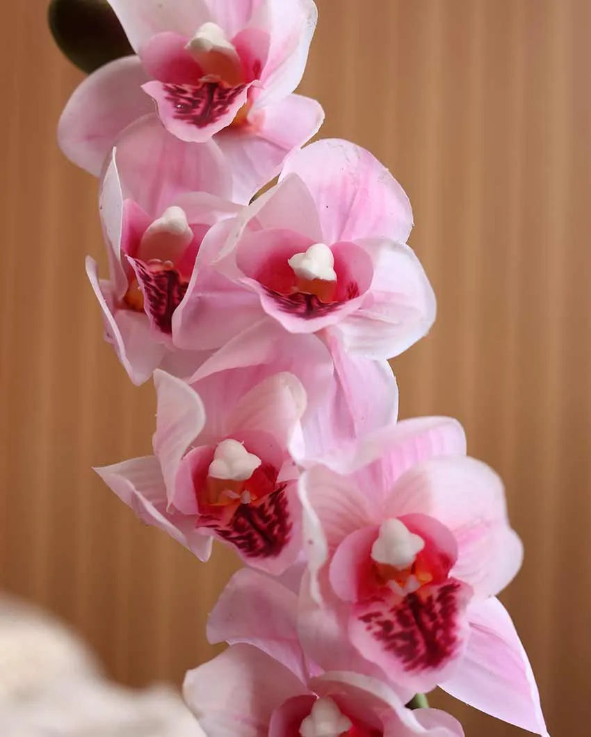 Pink Silicon Cymbidium Artificial Flower | Vase Not Included