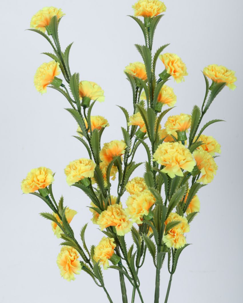 Artificial Mini Chrysanthemum Natural Looking Flower Bunch Without Pot | 33 Inches Yellow