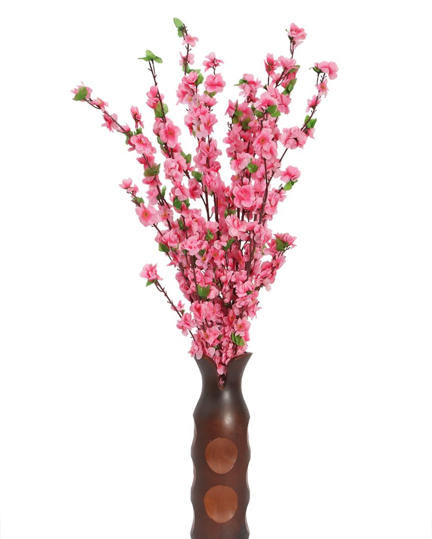 Artificial Cherry Blossoms Plastic Flowers | Set Of 6 Light Pink