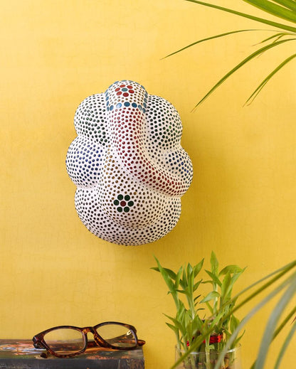 Printed Dots Ganesh Mounted Glass Wall Lamp