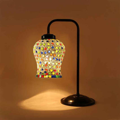 Artistic Multicolor Metal Table Lamp with Shade Without Bulb | 8 x 4 x 16 inches