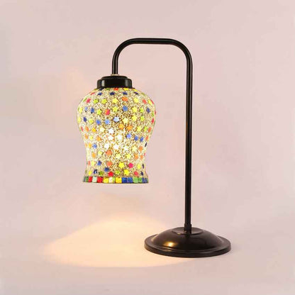 Artistic Multicolor Metal Table Lamp with Shade Without Bulb | 8 x 4 x 16 inches