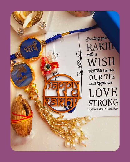 Bhai Bhabhi Couple Rakhi With Roli Chawal For Raksha Bandhan