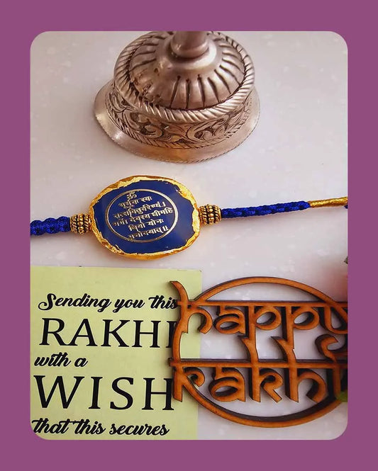 Gyatri Mantra Rakhi With Roli Chawal For Raksha Bandhan