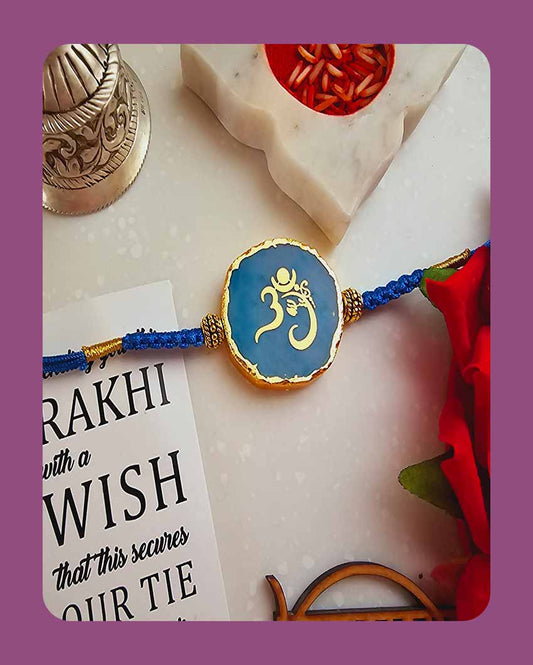 Om Ganesha Rakhi with Roli chawal for Raksha Bandhan