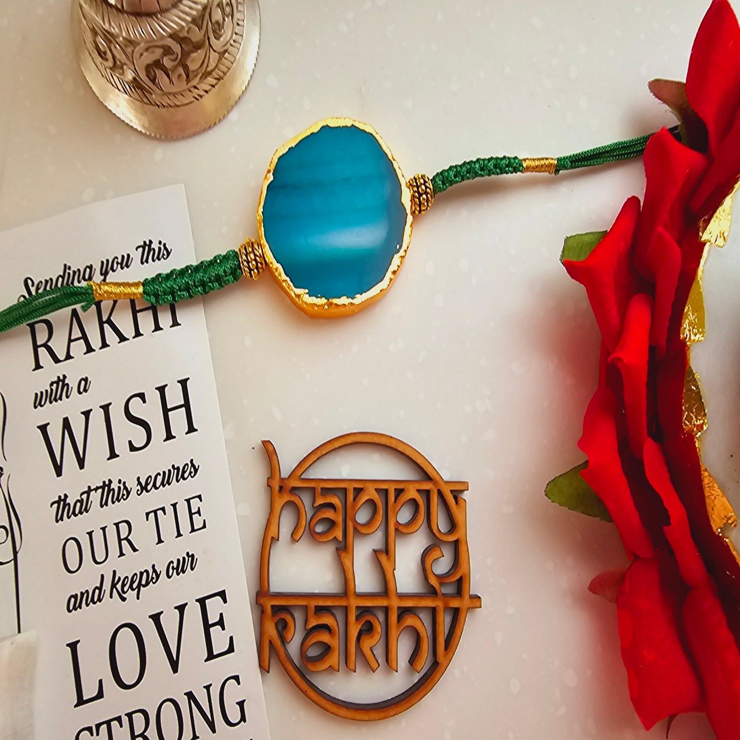 High Quality Thread Designer Rakhi With Roli Chawal For Raksha Bandhan