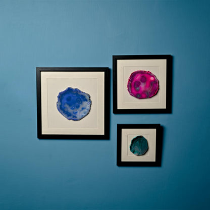 Captivating Multicolor Agate Decor Wall Hanging | Set of 3 | 10 x 2 inches