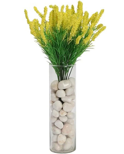 Attractive Lavender Flower Plastic Bunches | Set Of 3 Yellow