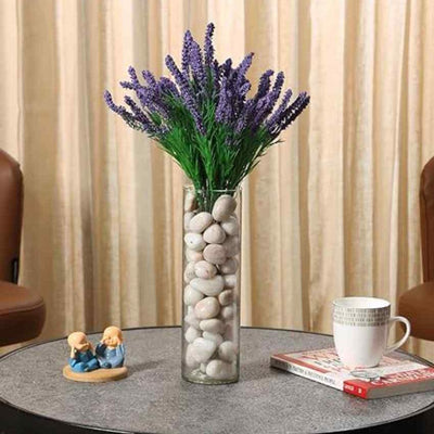 Attractive Lavender Flower Plastic Bunches | Set Of 3 Purple