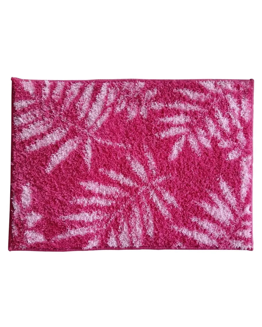 Living Easy Home Brown Leaf Designer Soft Anti Slip Bath Mat | 22 x 14 inhces