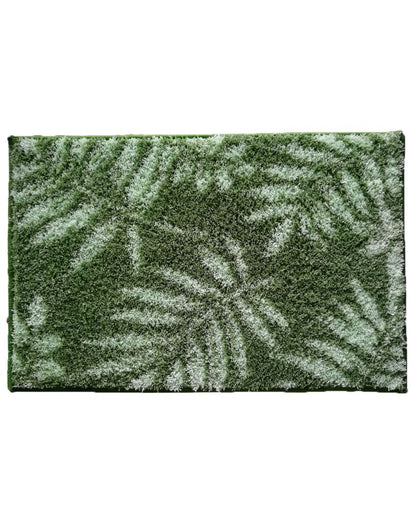 Living Easy Home Brown Leaf Designer Soft Anti Slip Bath Mat | 22 x 14 inhces