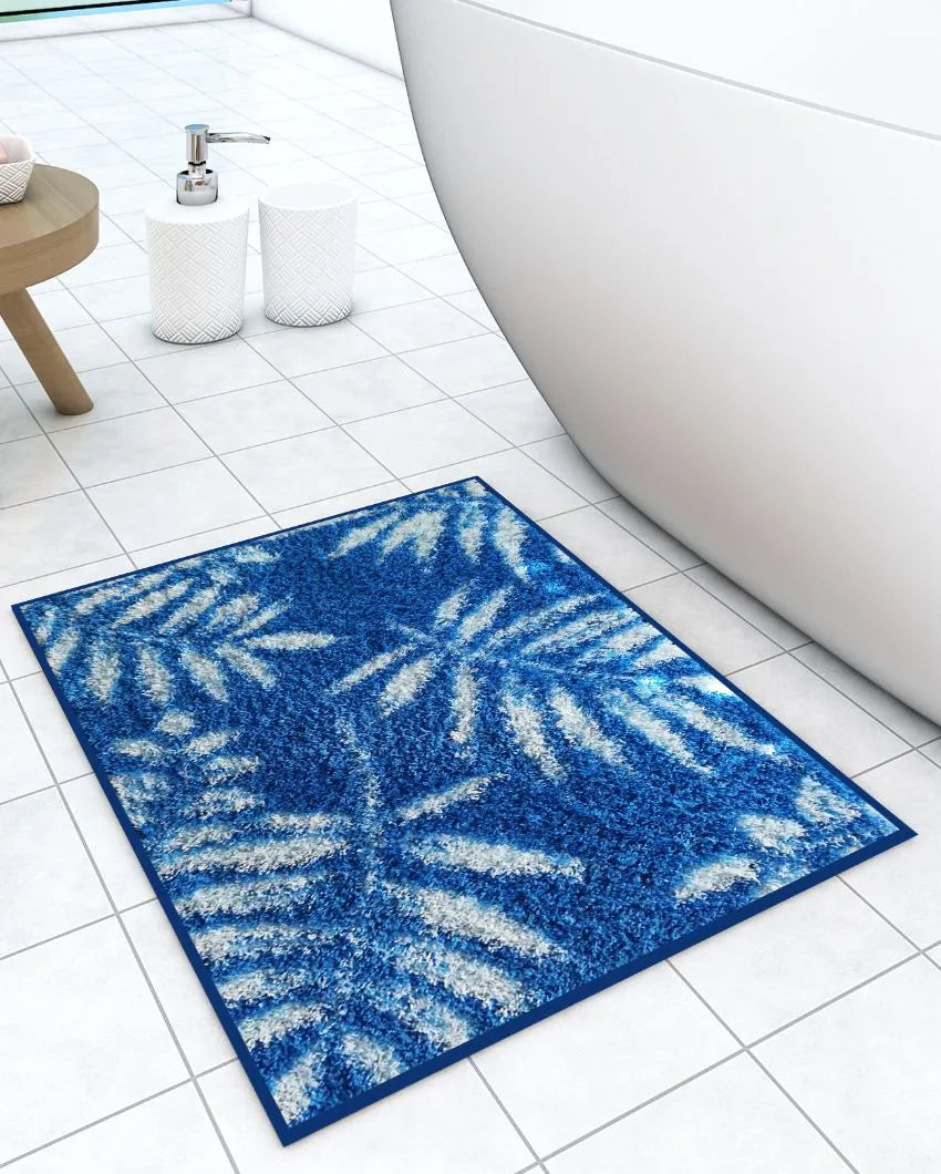 Living Easy Home Brown Leaf Designer Soft Anti Slip Bath Mat | 22 x 14 inhces