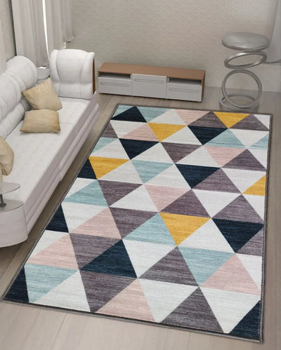 Zen Living Colorful Nylon Rectangle Carpet | 8 x 5 ft