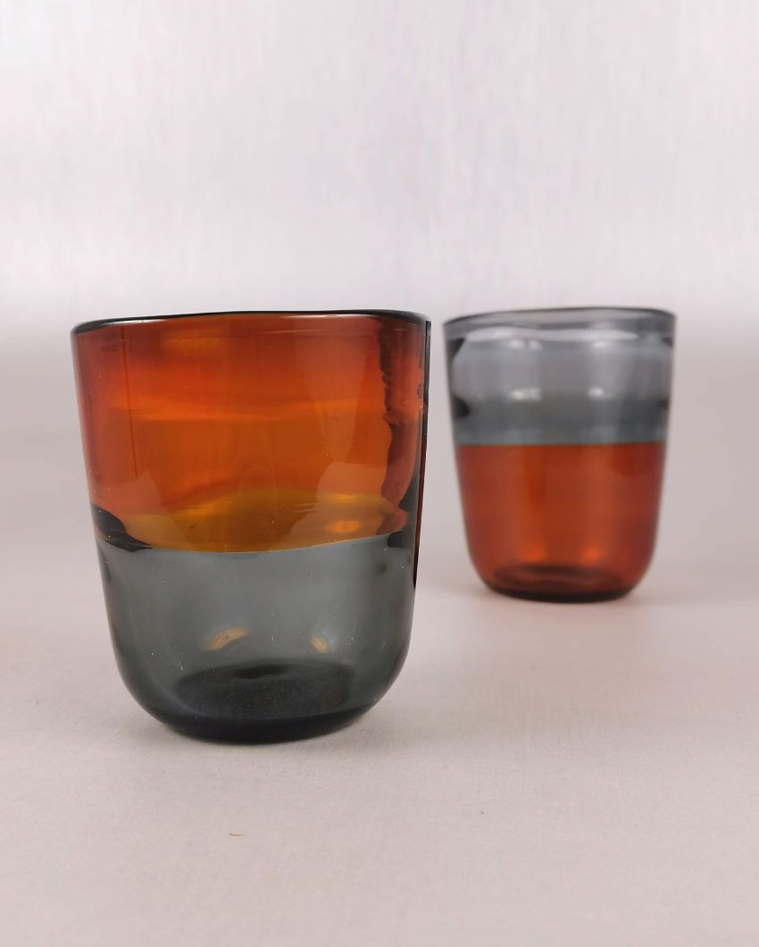 Alchemy Grey & Brown Tone Handmade Glasses | Set Of 2