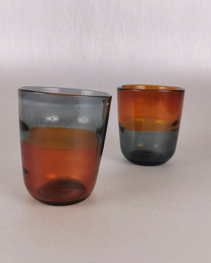 Alchemy Grey & Brown Tone Handmade Glasses | Set Of 2