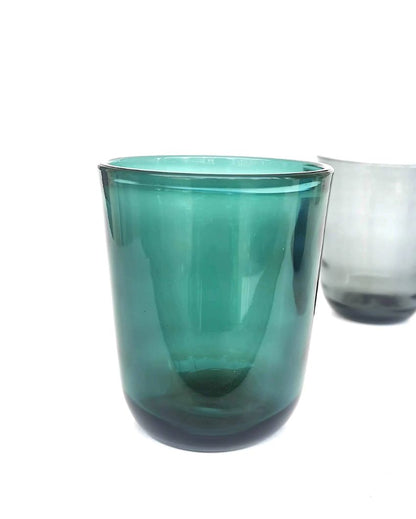 Alchemy Single Glass Handmade Tumbler Whiskey Glass Green