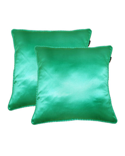 Solid Satin Cushion Covers | Set of 2 | 16 x 16 inches