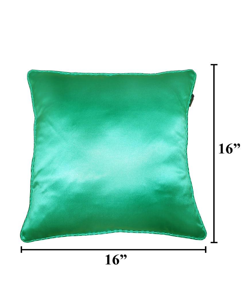 Solid Satin Cushion Covers | Set of 2 | 16 x 16 inches