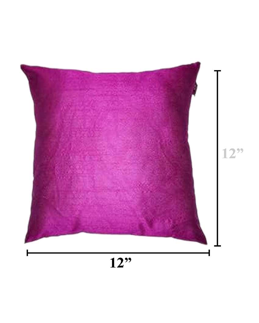 Faux Silk Polyester Cushion Covers  | Multiple Colors | Set Of 10 | 12 x 12 inches