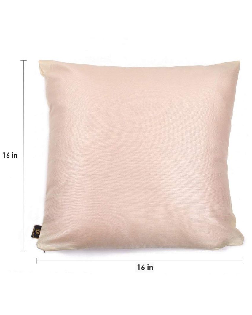 Simple Faux Silk Polyester Cushion Covers | Set Of 10 | 16 x 16 inches