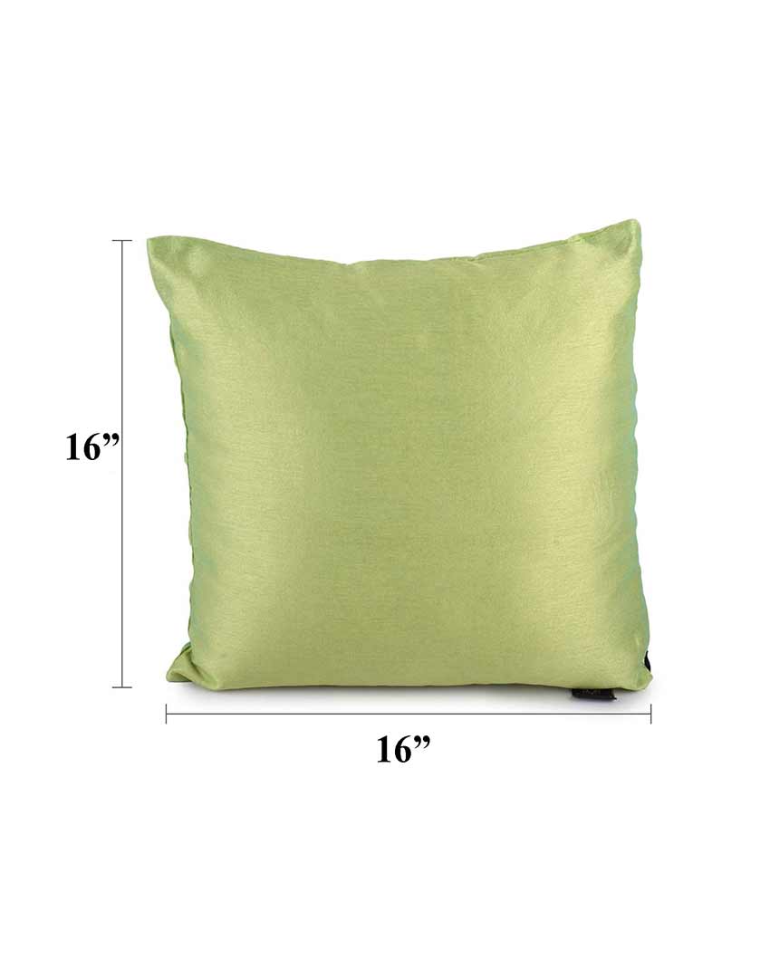 Simple Faux Silk Polyester Cushion Covers | Set Of 10 | 16 x 16 inches