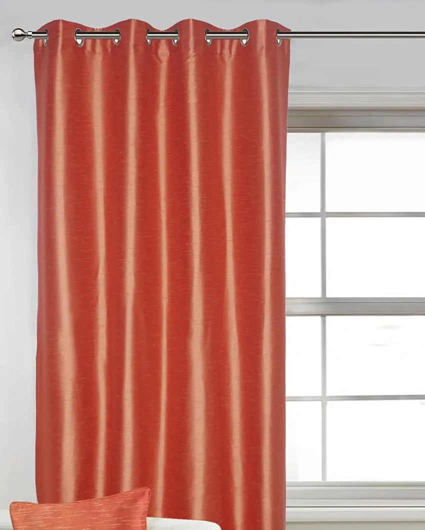 Tailored Faux Silk Lining Window Curtain  | 9 ft