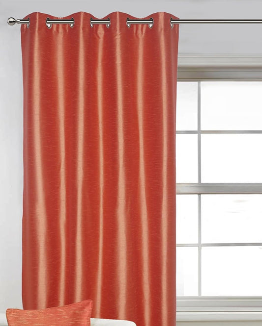 Tailored Faux Silk Lining Window Curtain  | 9 ft