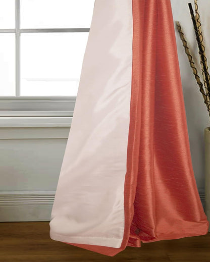 Tailored Faux Silk Lining Window Curtain  | 9 ft
