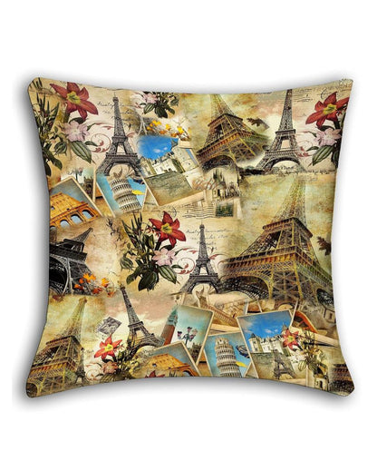 Merci Digital Printed Polyester Cushion Covers | Set of 5 | 16 x 16 inches