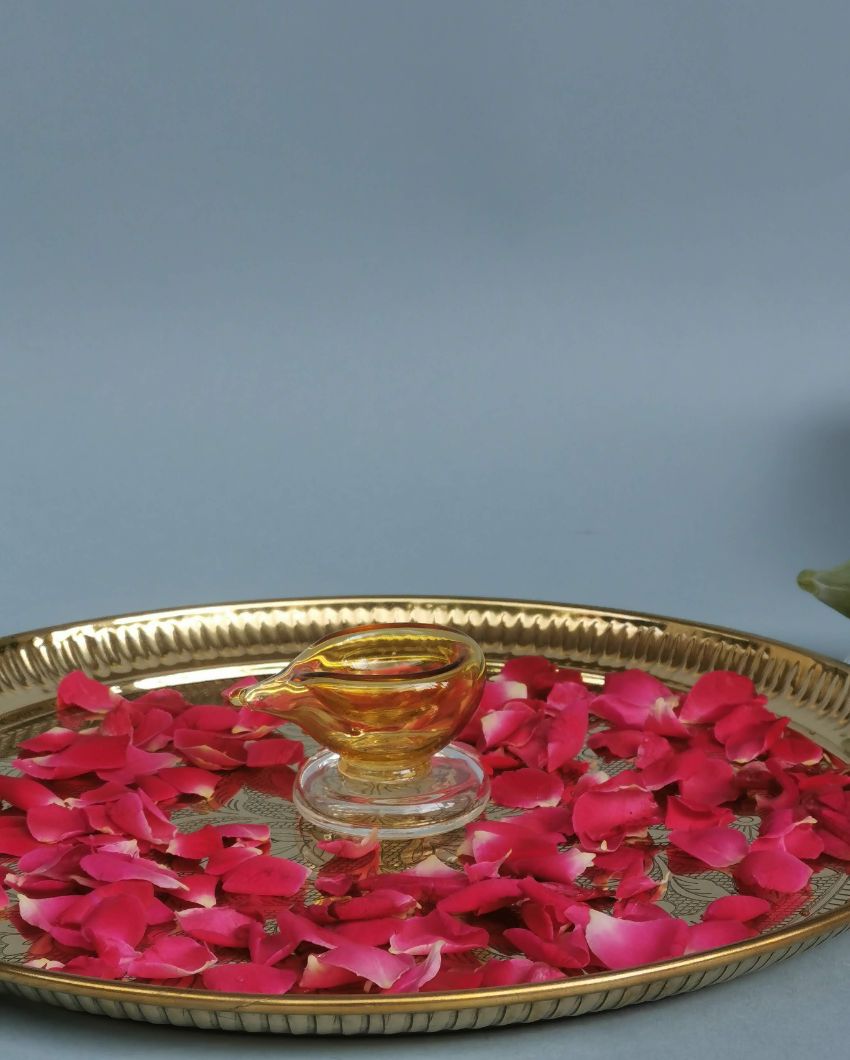 Ambar Jyot Art Glass Puja Diya