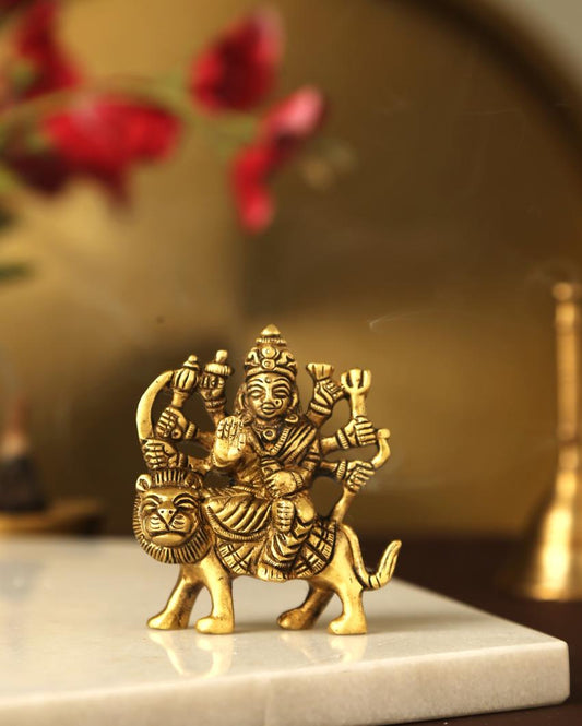 Durga Devi Brass Showpiece