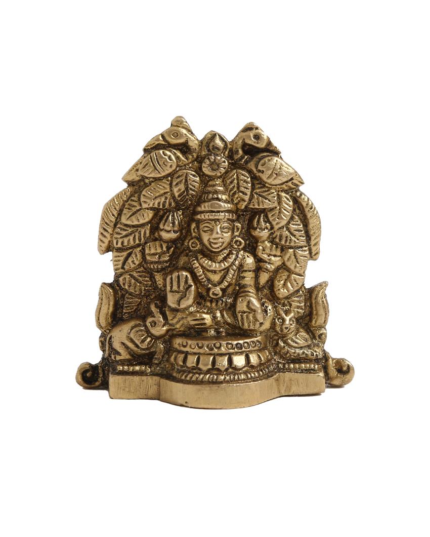 Premium Brass Laxmi Ganesha with Peacock Showpiece – Dusaan