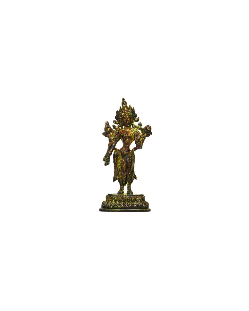 Antique Finish Brass Tara Devi Showpiece
