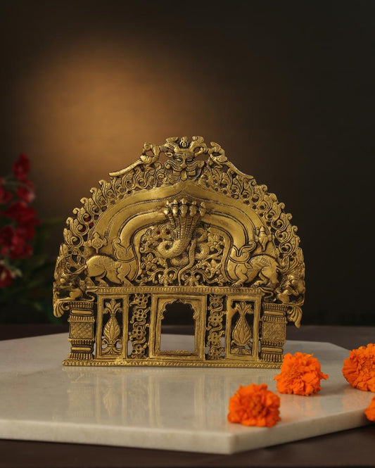 Bhujang Design Brass Prabhavali Showpiece