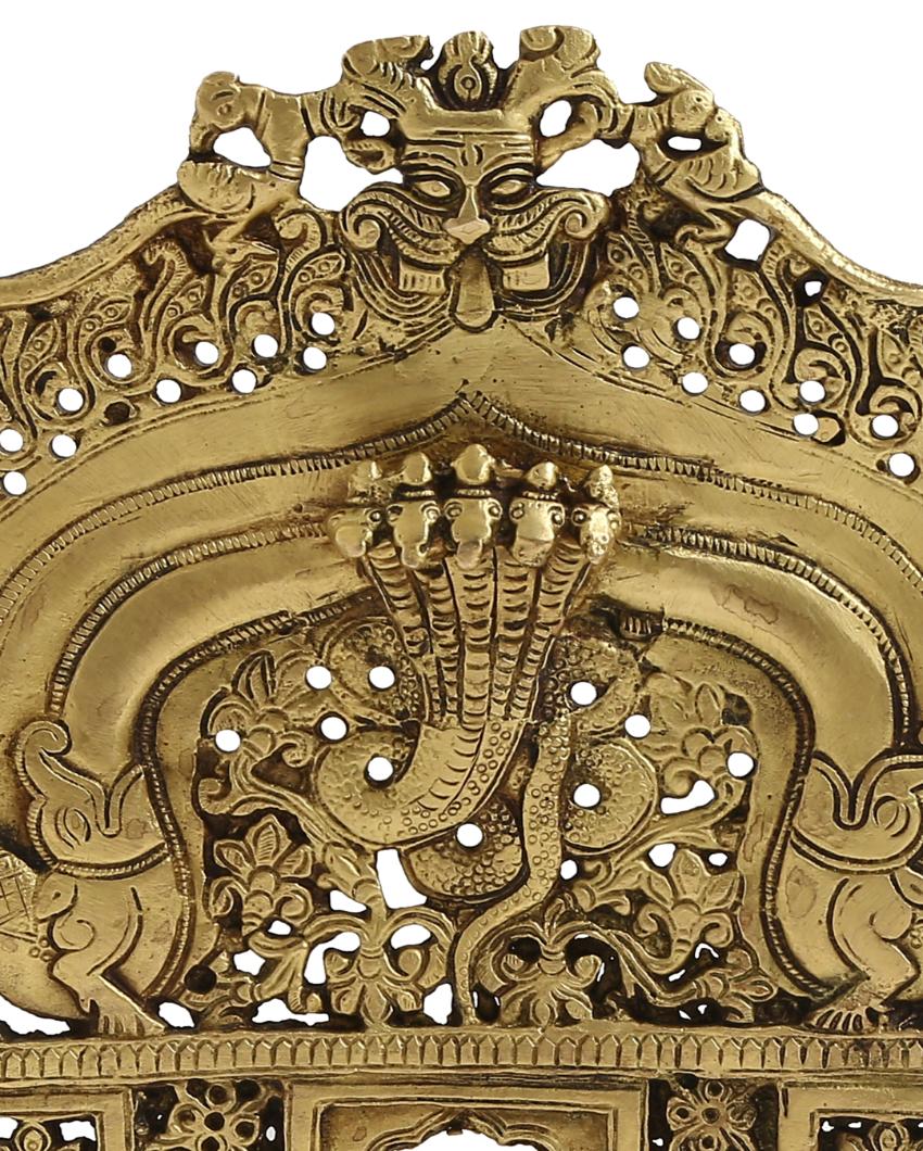 Bhujang Design Brass Prabhavali Showpiece