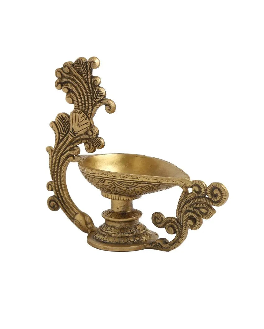 Brass Diya with Handle