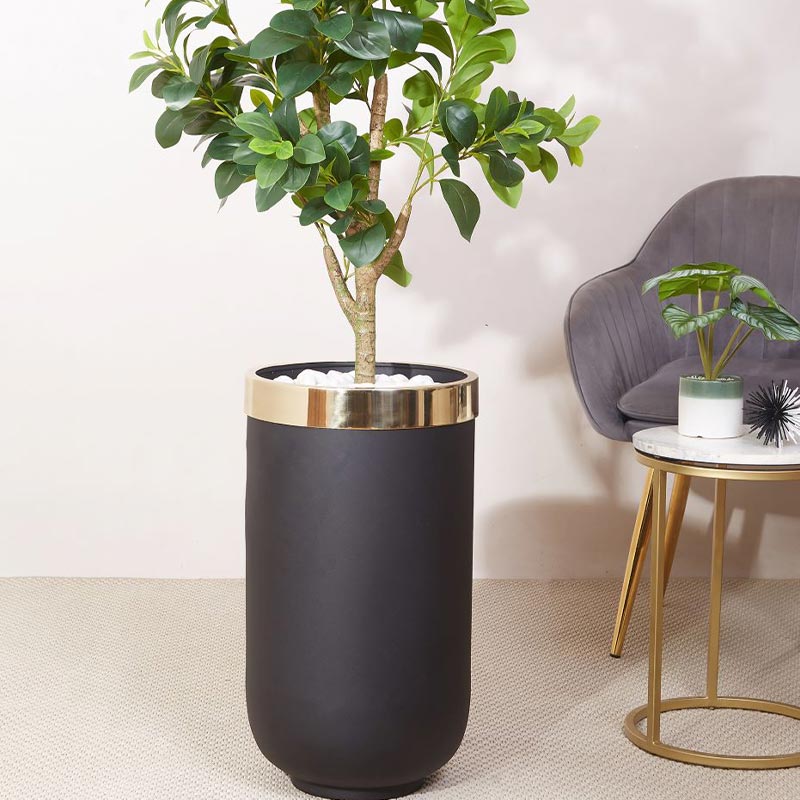 Elegance Touch Minsk Stylish Planter Black