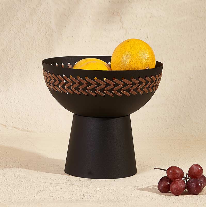Trendy Pedestal Bowl | 8 Inches Charcoal