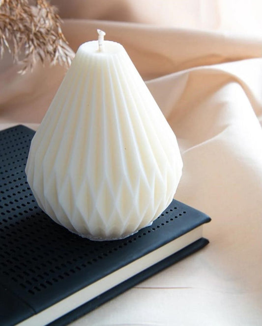 Bell Geometric White Candle