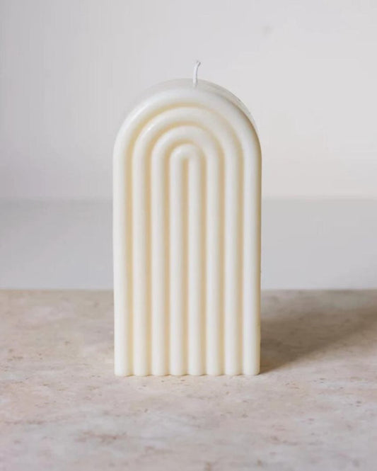 Arch Pillar Candles | Set Of 2 White