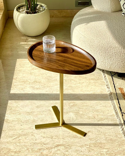 Warm Brown Elegance Seoul Drinks Table | Brown