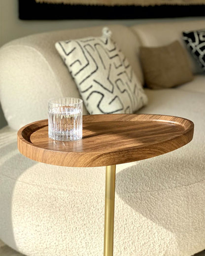 Warm Brown Elegance Seoul Drinks Table | Brown