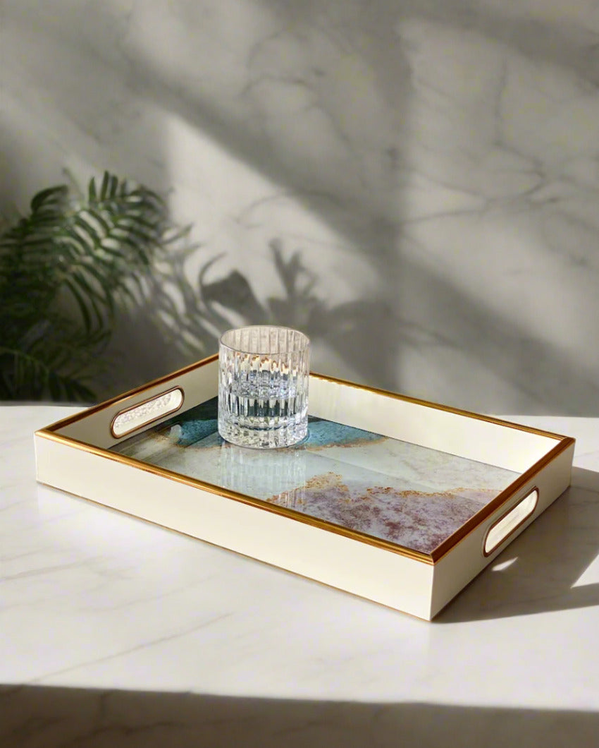 Sleek Tresor Metal Decorative Tray