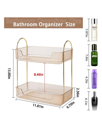 Two Tier Cosmetics Plastic Organiser