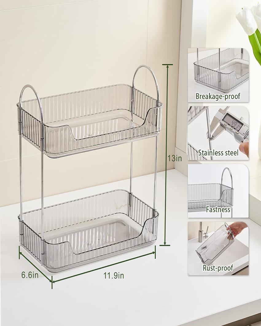 Two Tier Cosmetics Plastic Organiser