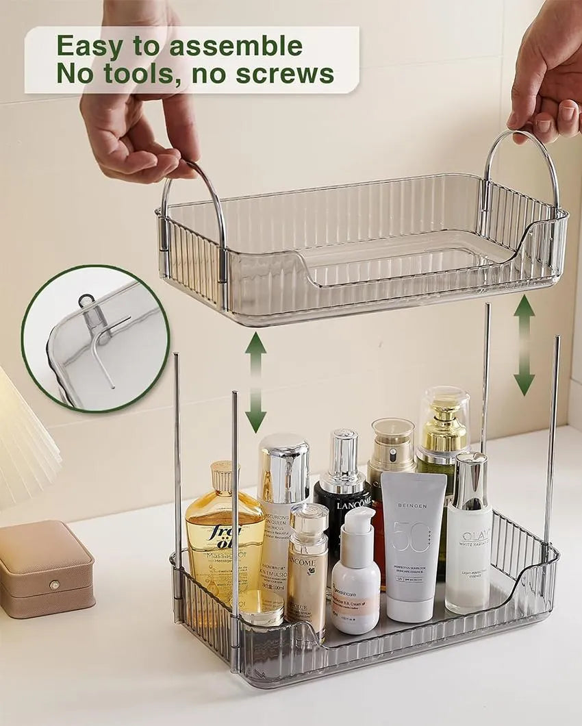 Two Tier Cosmetics Plastic Organiser