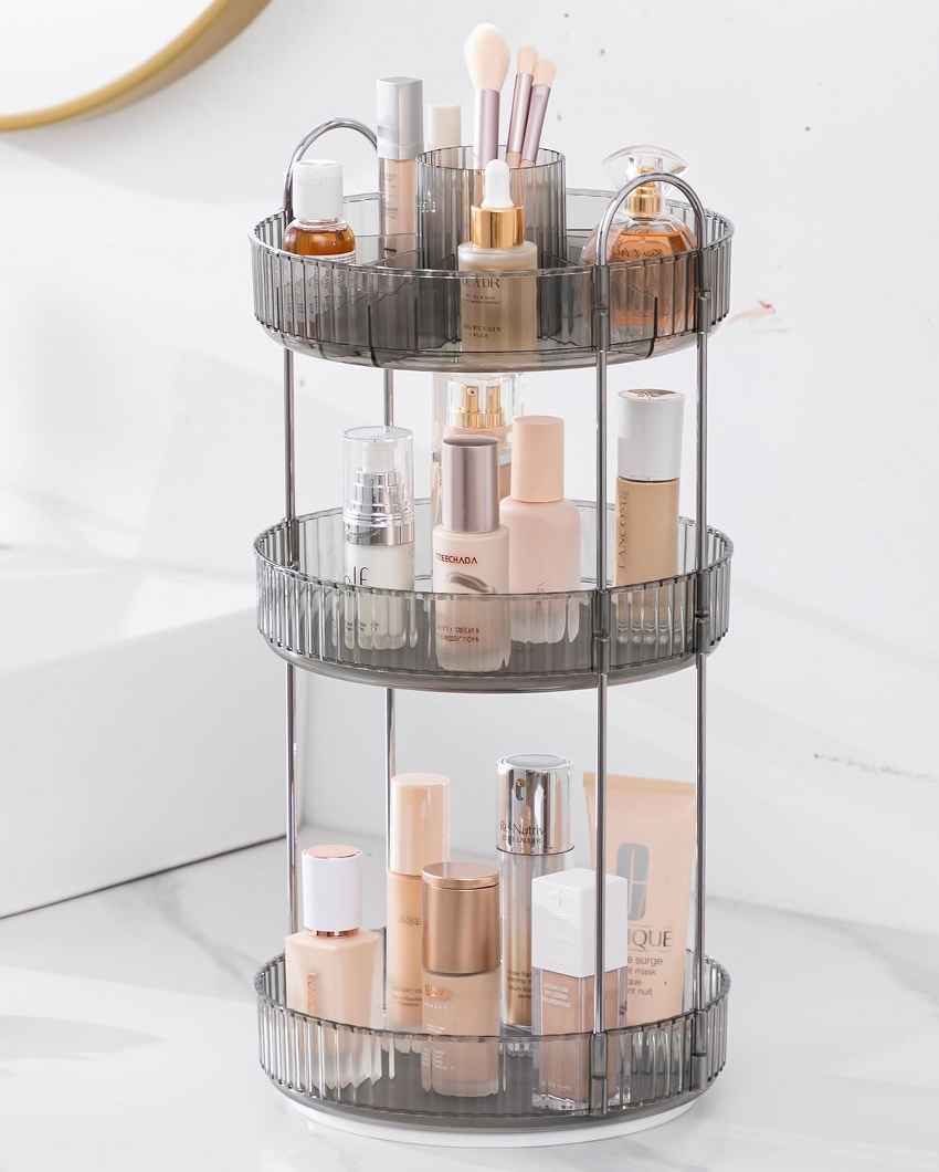 Three-Tier Rotating Makeup Organizer