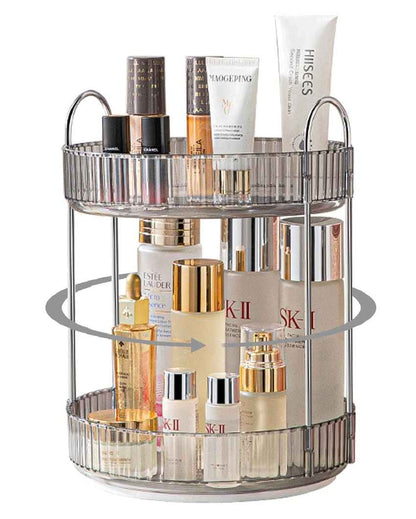 Three-Tier Rotating Makeup Organizer