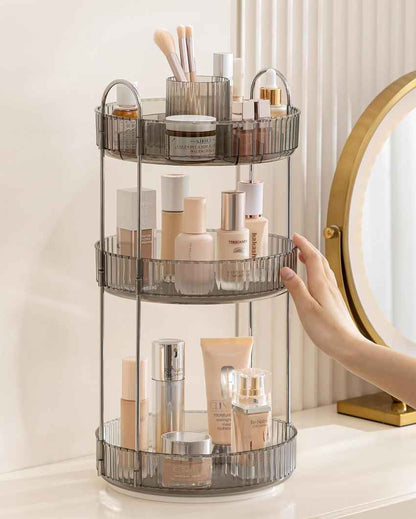 Three-Tier Rotating Makeup Organizer